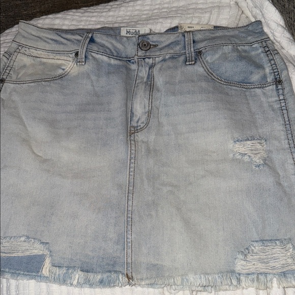 Mudd Dresses & Skirts - Mudd NWT  Faded Blue Distressed Mini Skirt